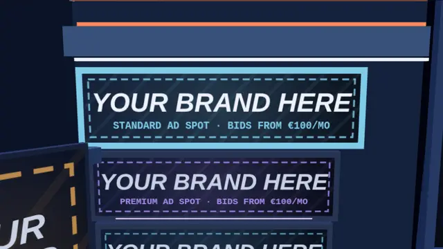 Gantry banner left in the 3D Arena