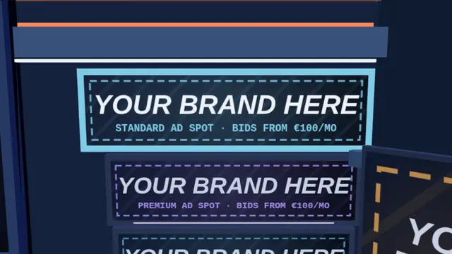 Gantry banner right in the 3D Arena